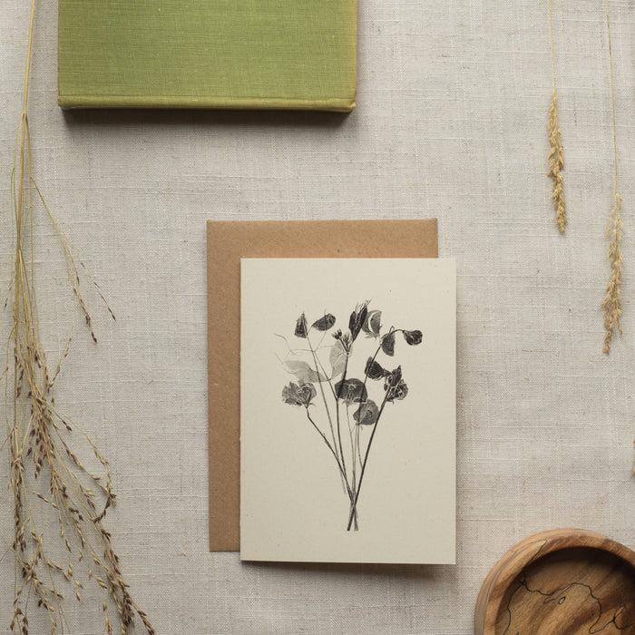 Sweet Peas Flower Card