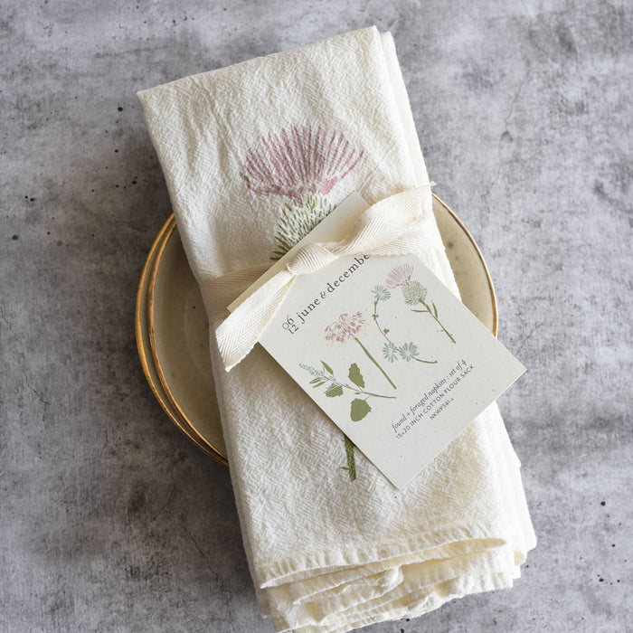 Found & Foraged Napkins / Set of 4