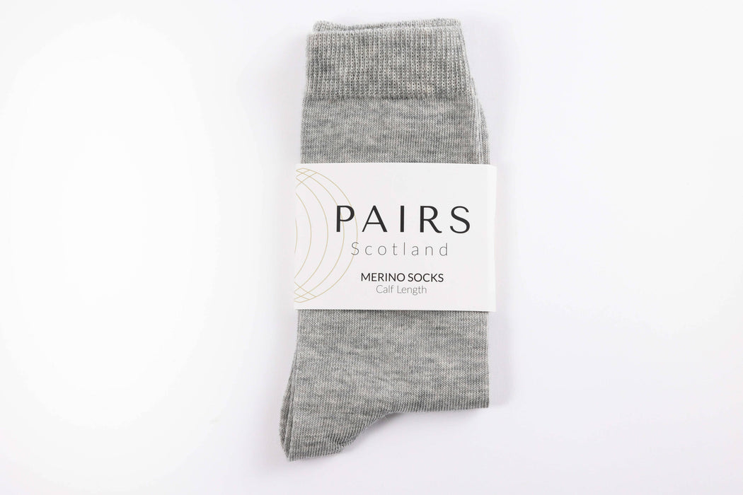 Grey Merino Socks: Large (UK 11-13)