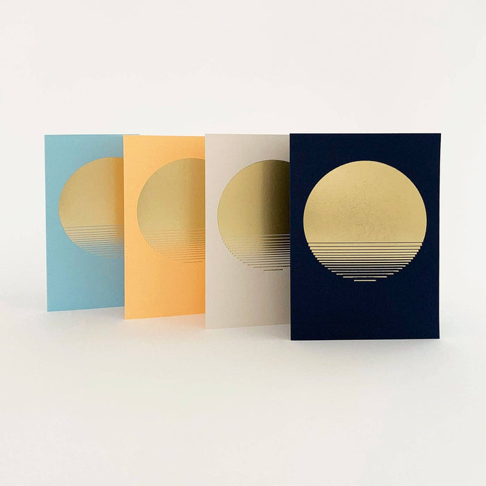 Sol, Brass & Navy, Foiled Greetings Card