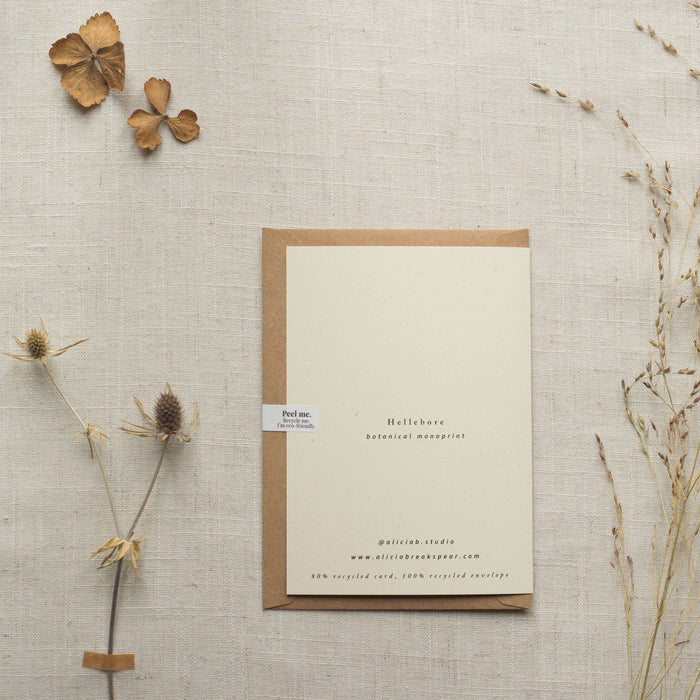 Hellebore Flower Greeting Card A6 Recycled Card