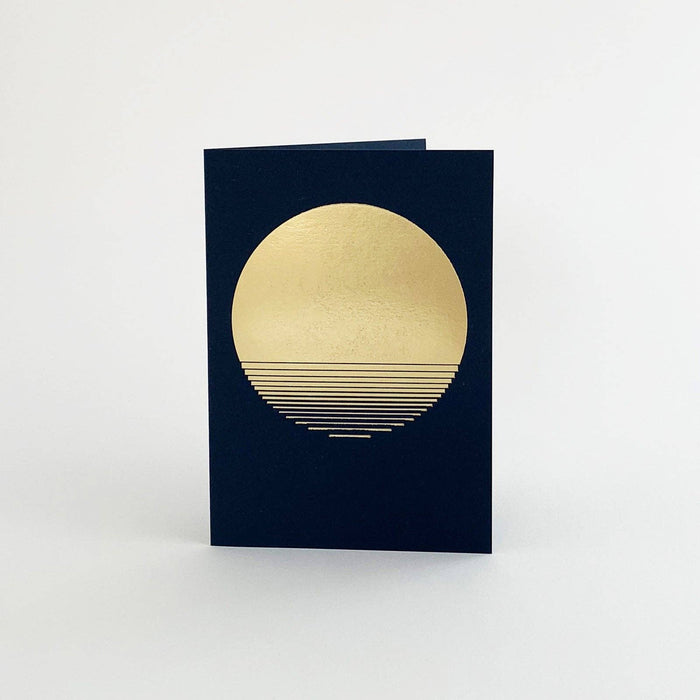 Sol, Brass & Navy, Foiled Greetings Card