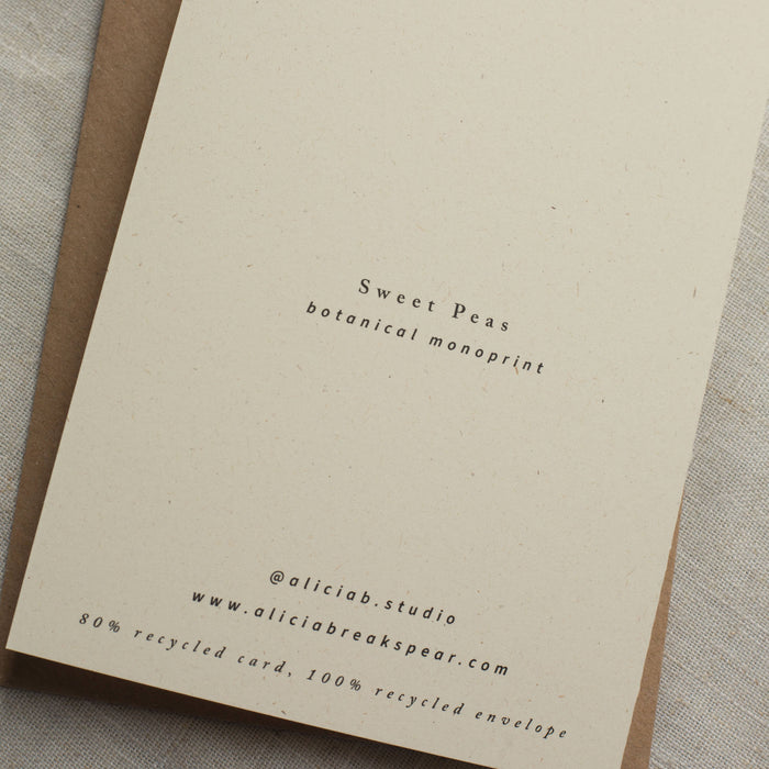 Sweet Peas Flower Card