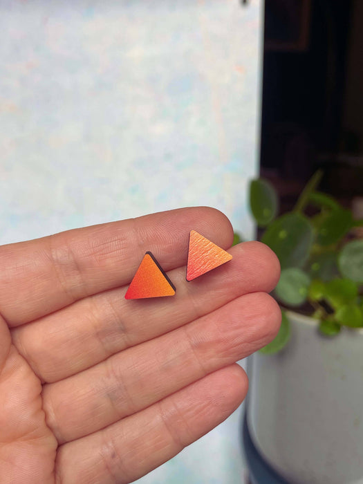 Triangle Studs Fire Orange