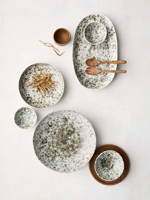 Rivoli bowl mini - green splatter