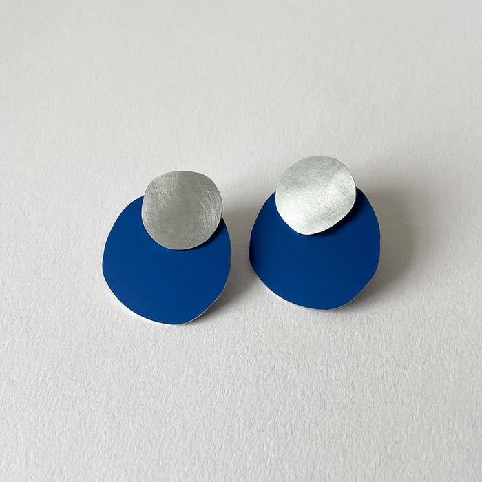 Silver Aluminium Cast Earrings