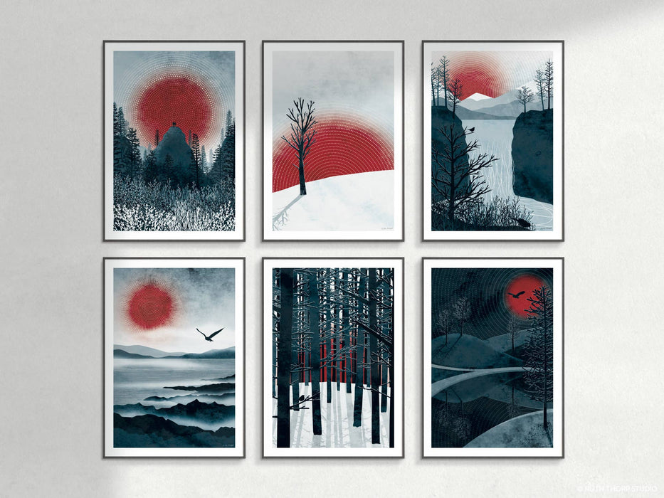Northern Forest Art Print: A3