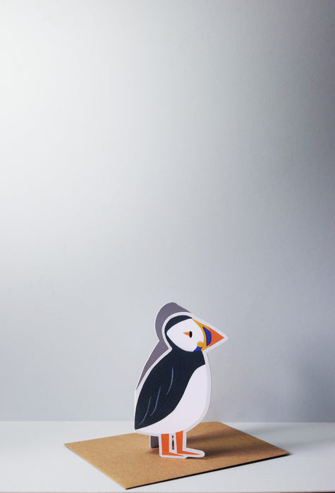 Puffin Cut Out Card