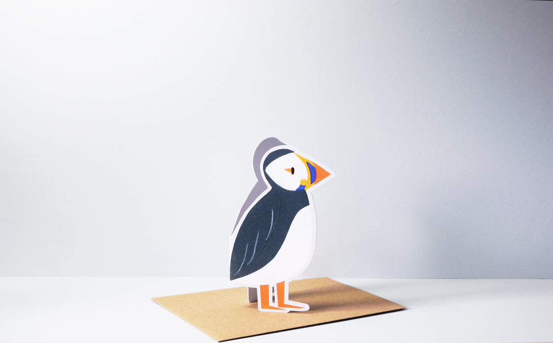 Puffin Cut Out Card