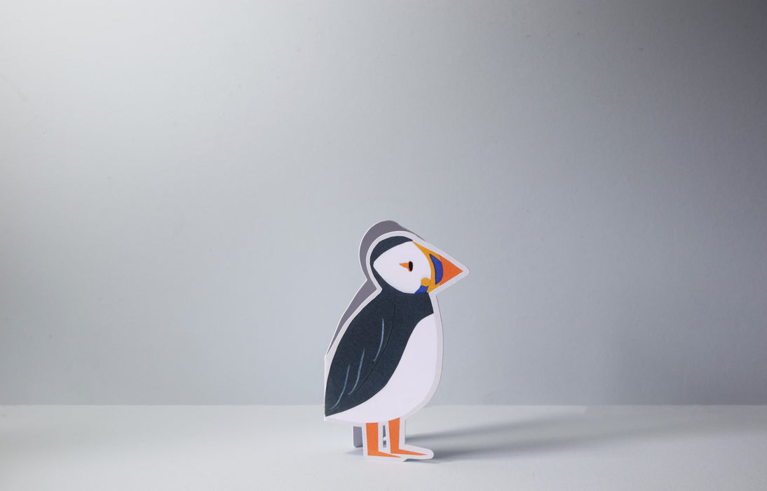 Puffin Cut Out Card