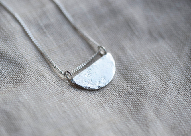 Silver Semi Circle Necklace