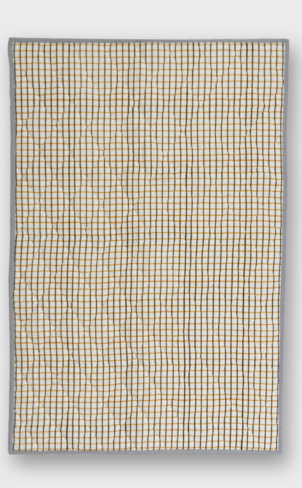 Grid Quilt - Blue/Yellow