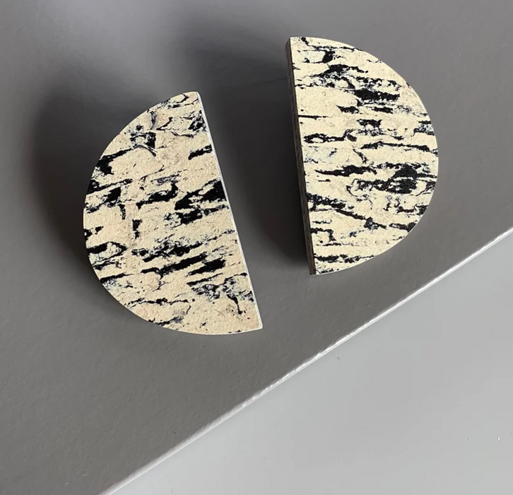 Half Moon Statement Studs