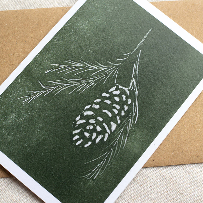 Pine Cone - Recycled Card