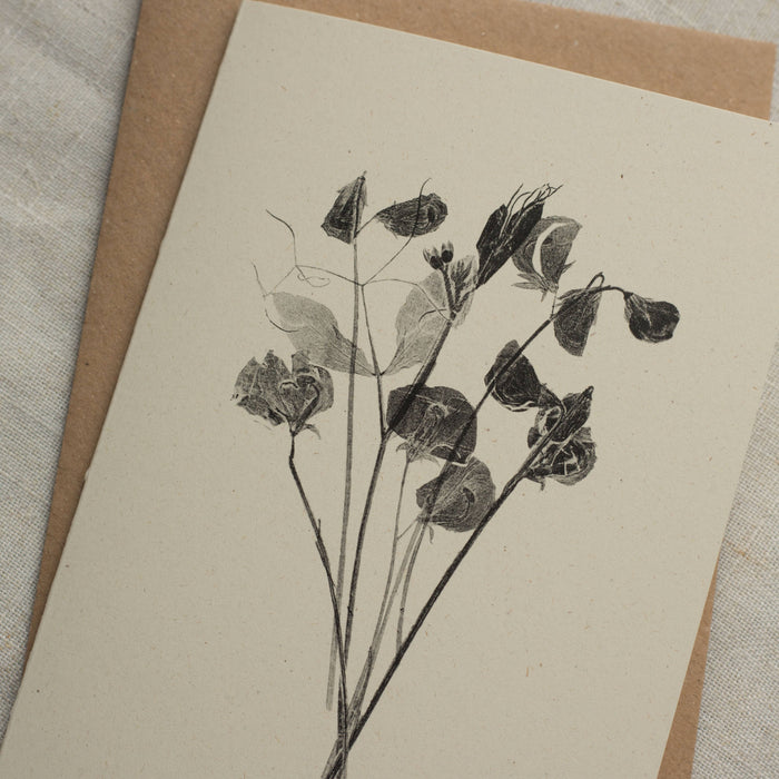 Sweet Peas Flower Card