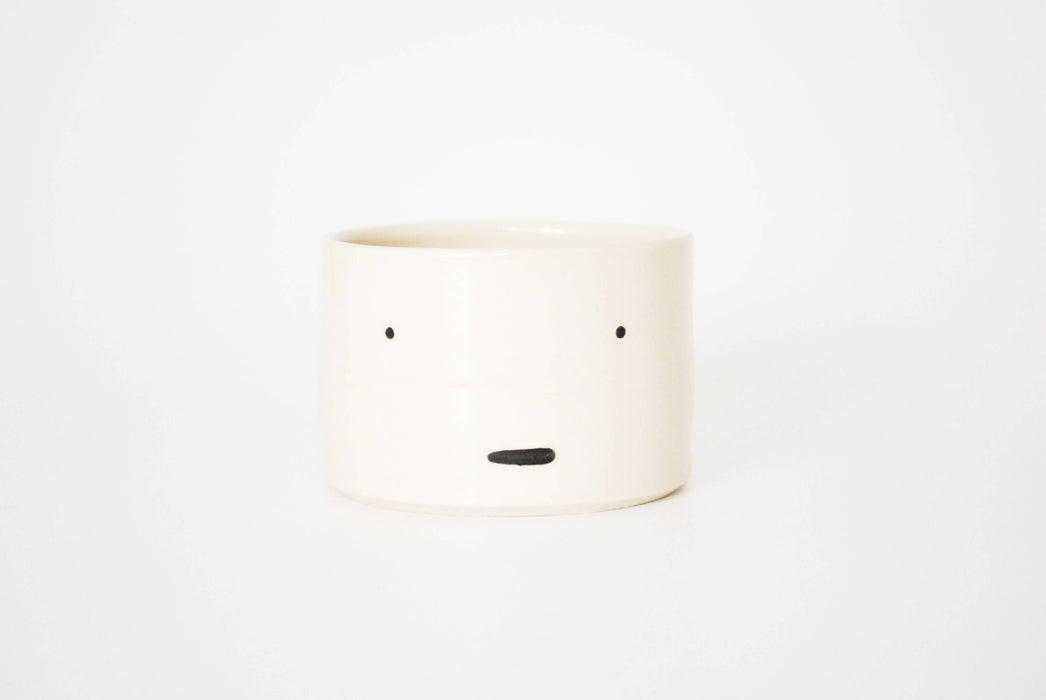 Meh Face Flat White Cup