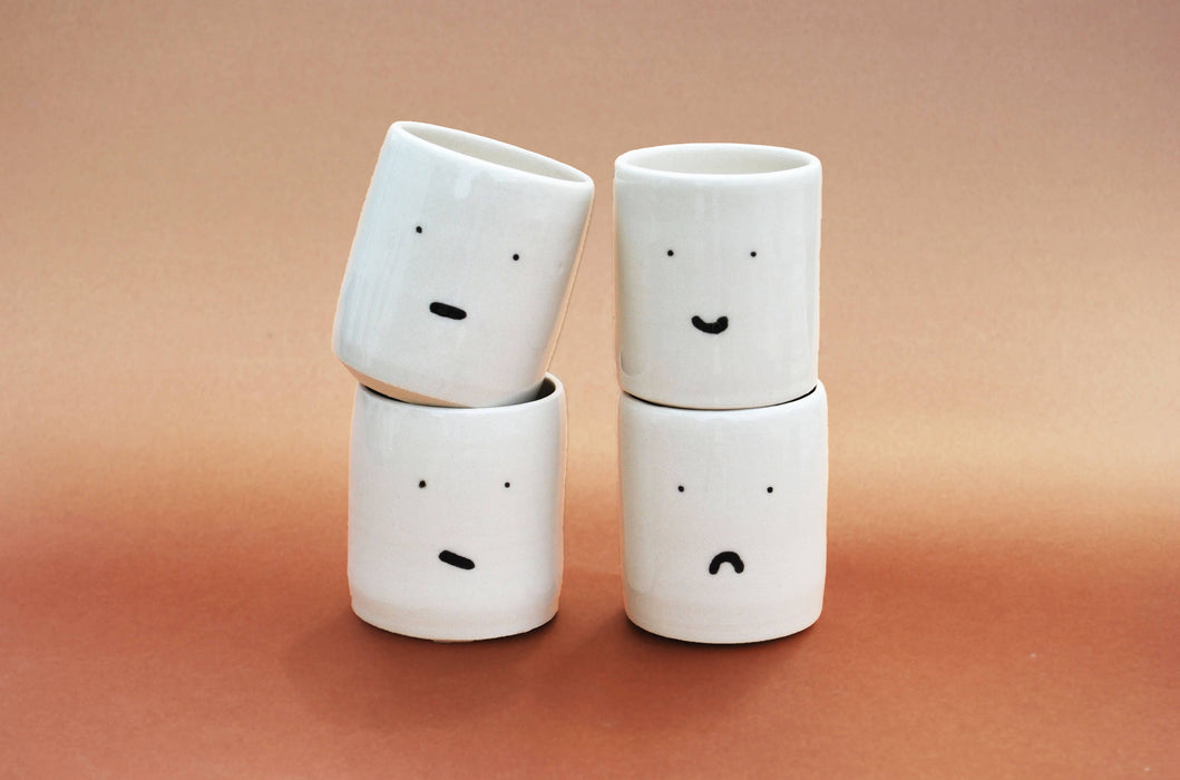 Handmade Espresso Cups - Mixed Emotion Design