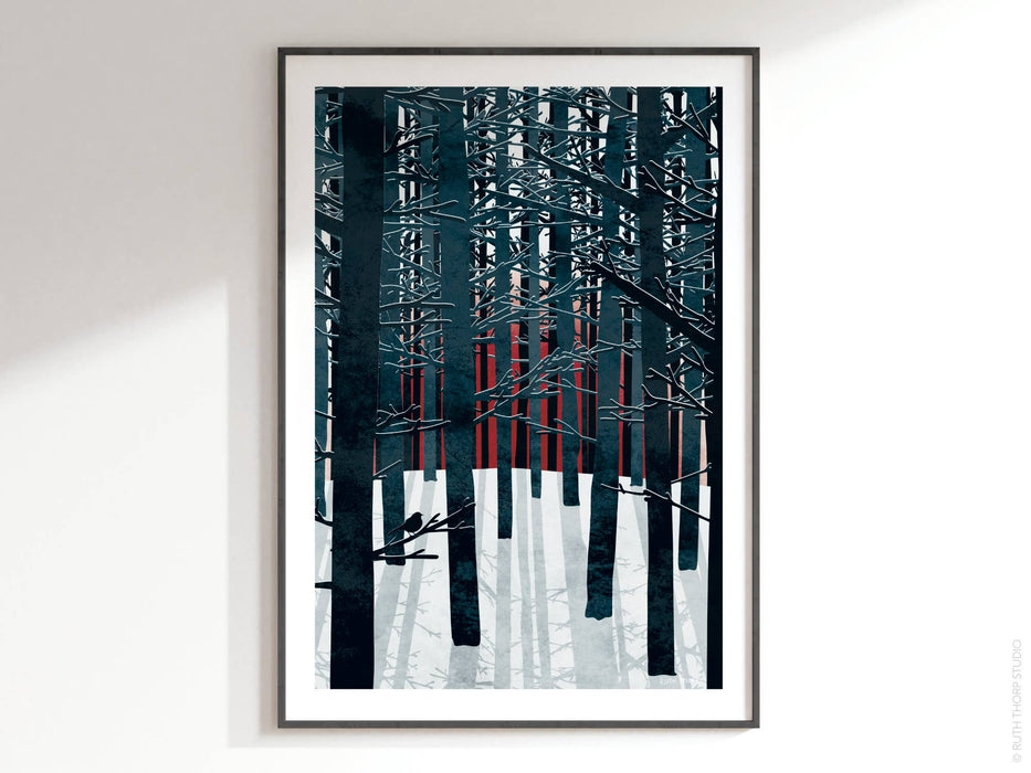 Northern Forest Art Print: A3