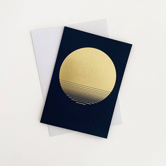 Sol, Brass & Navy, Foiled Greetings Card