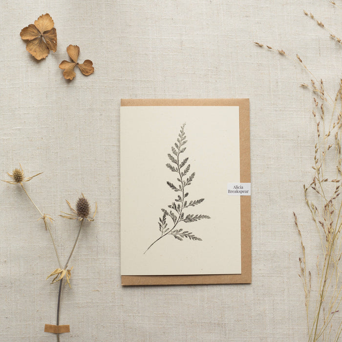 Fern Greeting Card A6 Recycled Card