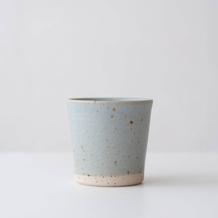 Ceramic Beaker - Linen Blue & Speckled