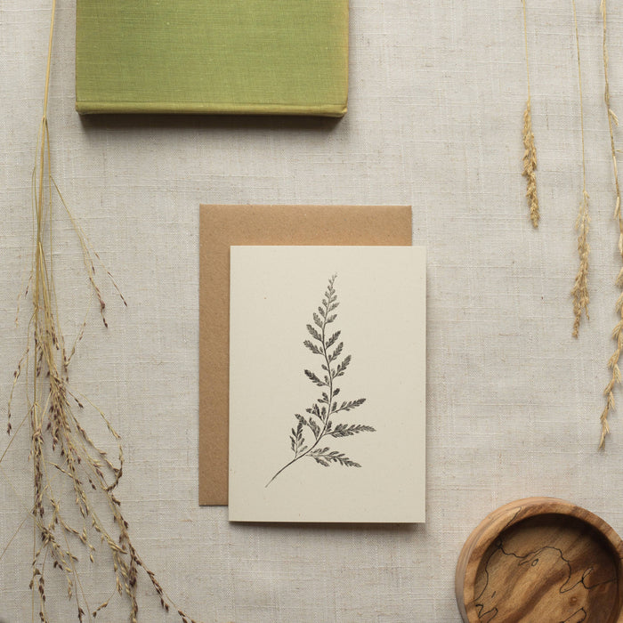 Fern Greeting Card A6 Recycled Card