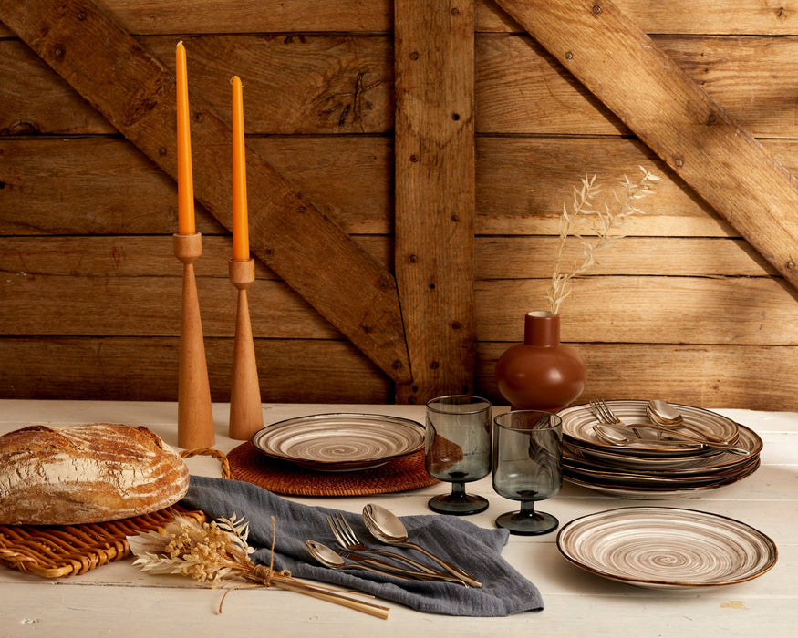 Wooden Candle Holders Set