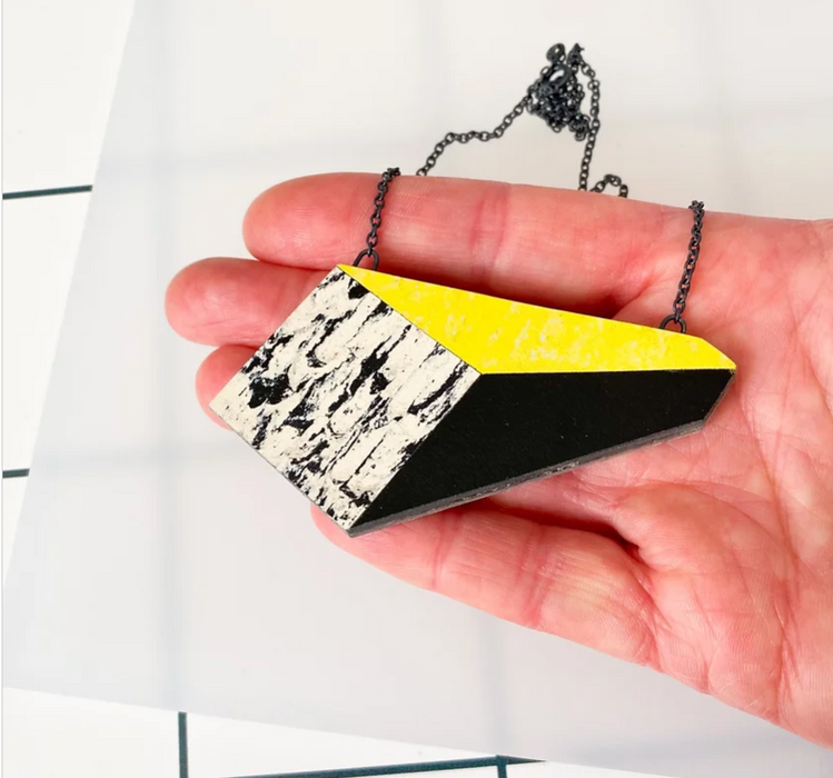 Linoleum Geo Shape Necklace - Yellow