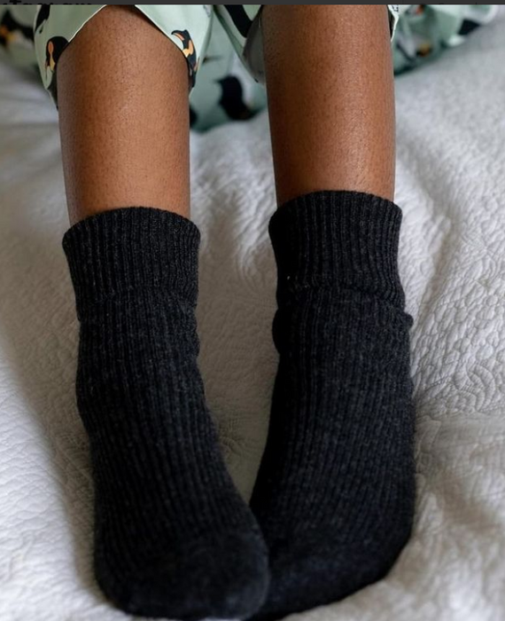Luxury Cashmere Socks - Charcoal