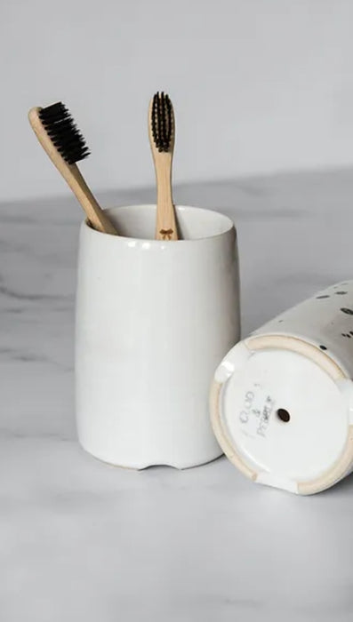 Stoneware Toothbrush Holder