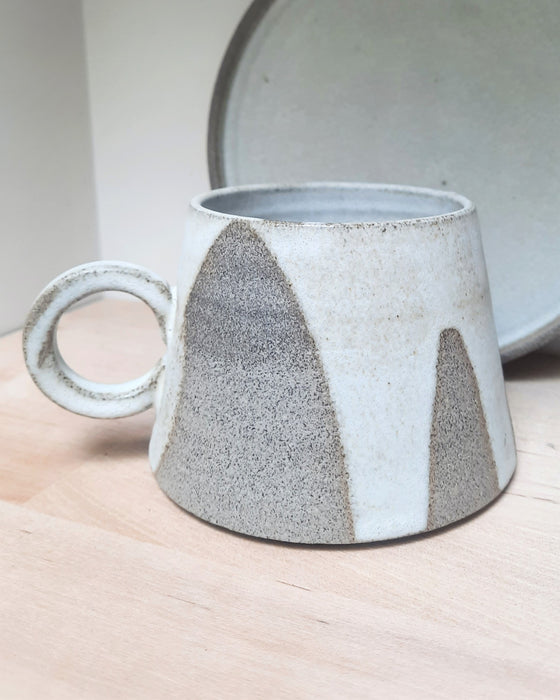 Stoneware Side Plate - Textured Grey
