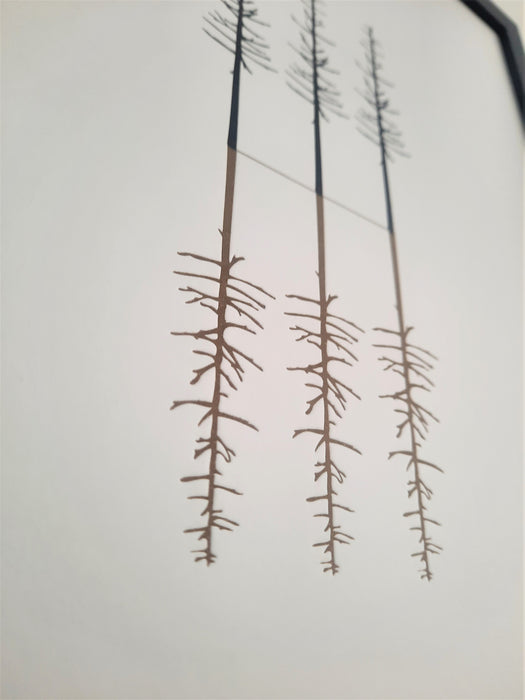 Trees Reflected - Letterpress Print