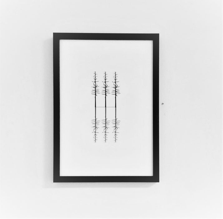 Trees Reflected - Letterpress Print