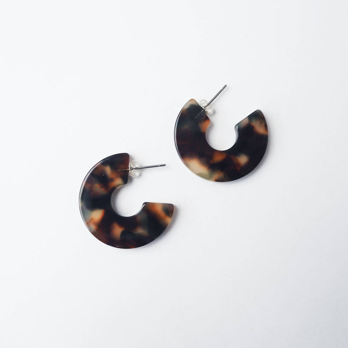 Foret Statement Acetate Resin Hoop Earrings