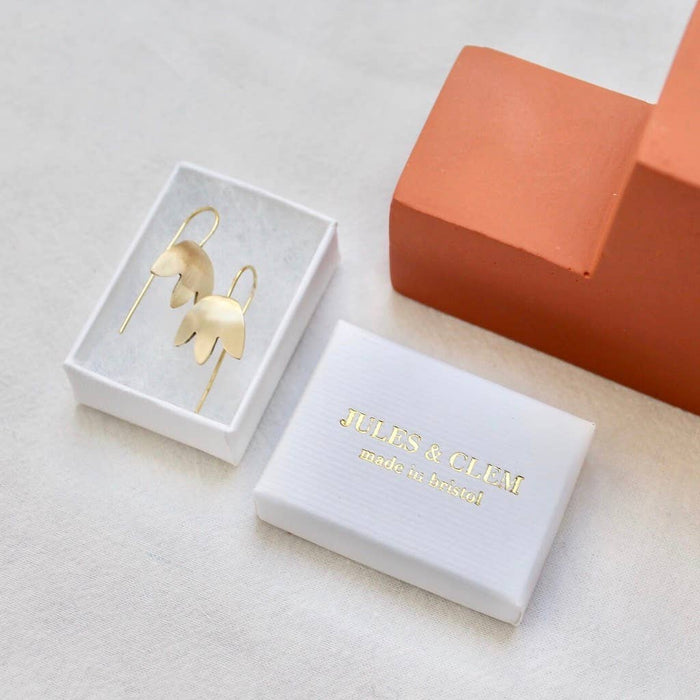 Mini Matisse Earrings In Brass