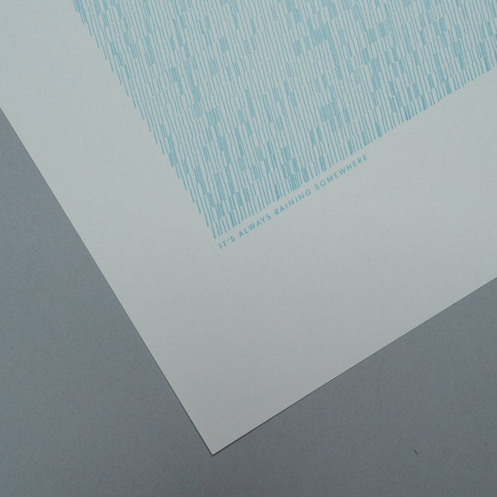A4 Limited Edition Rain Letterpress Print