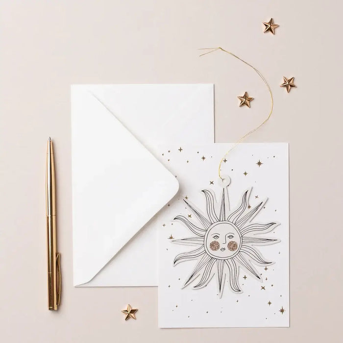 SUNFACE PAPERCUT DECORATION CHRISTMAS HOLIDAY CARD