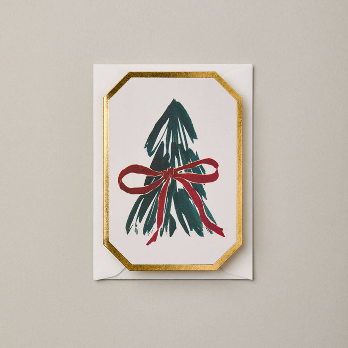 CHRISTMAS TREE BOTANICAL DIE CUT MINI CARD