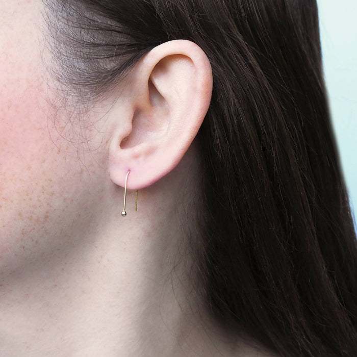 Arc Earrings Gold Small , minimalist U shaped earrings