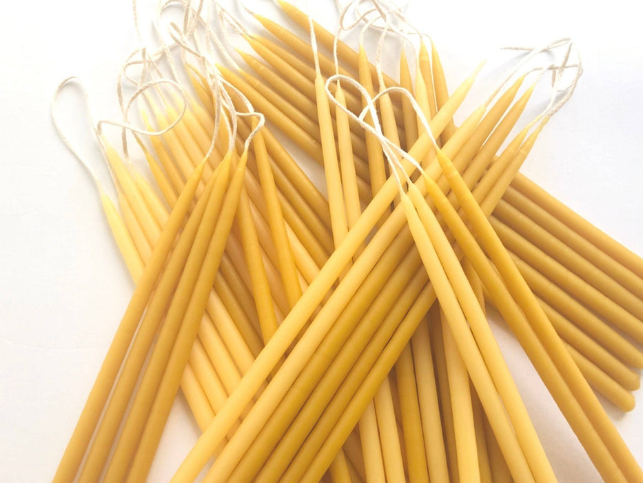 Skinny Beeswax Candles x10