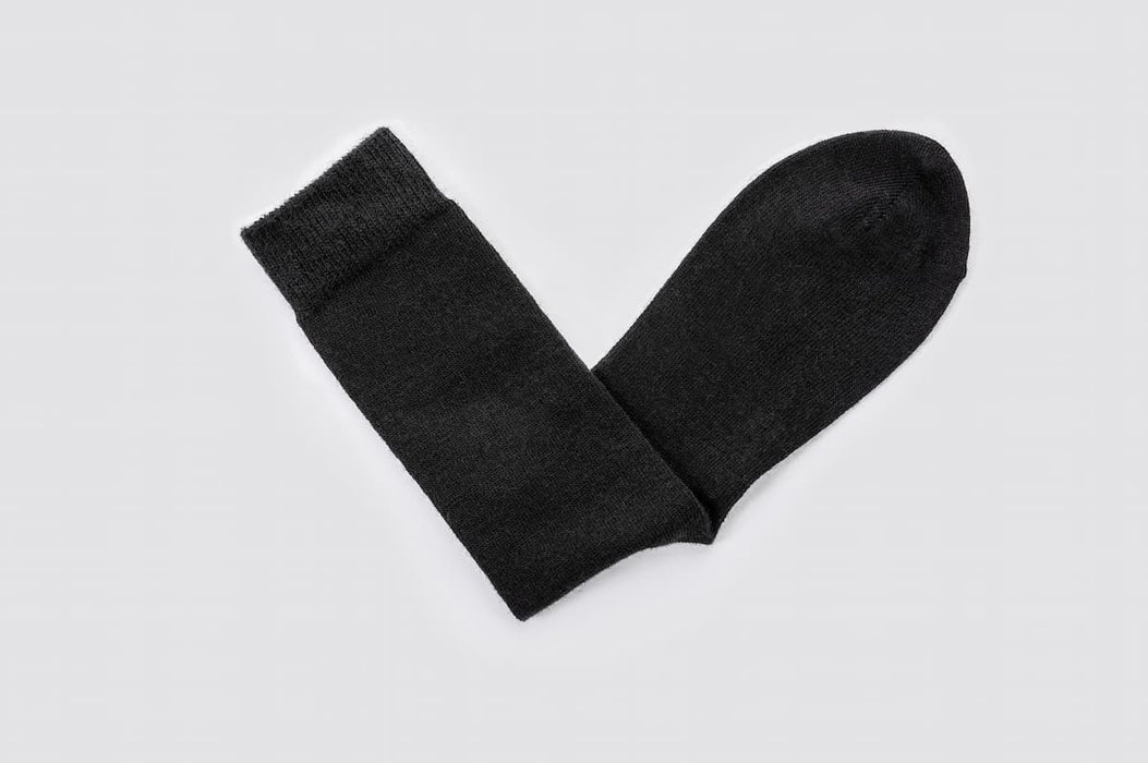 Black Merino Socks: Large (UK 11-13)