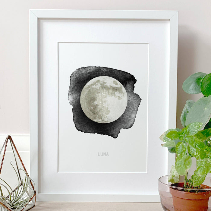 Luna, Full Moon Art Print - A4