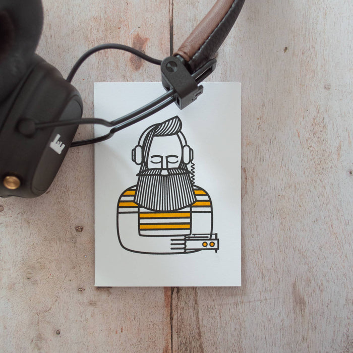Male Music Lover Mini Card
