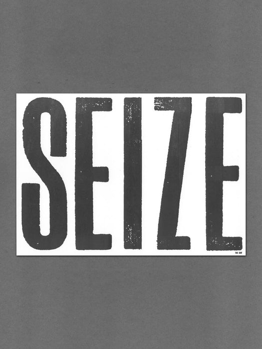Seize The Day Letterpress Print - A3