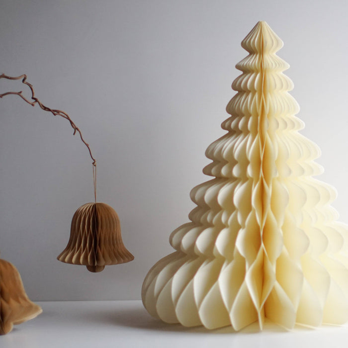 Extra large Foldable Ivory Christmas Tree Deco