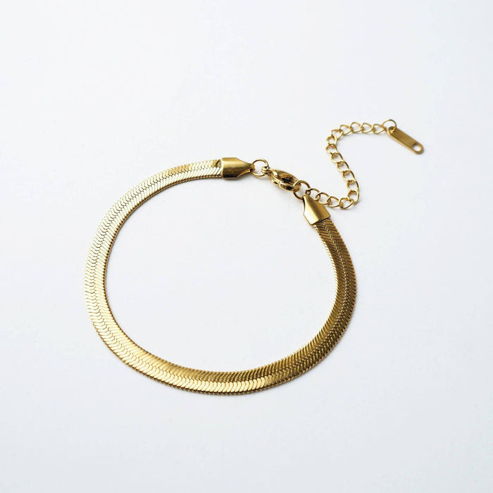 Gold Plated Herringbone Bracelet