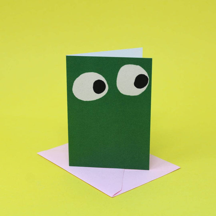 Googly Eye Mini Card: Green