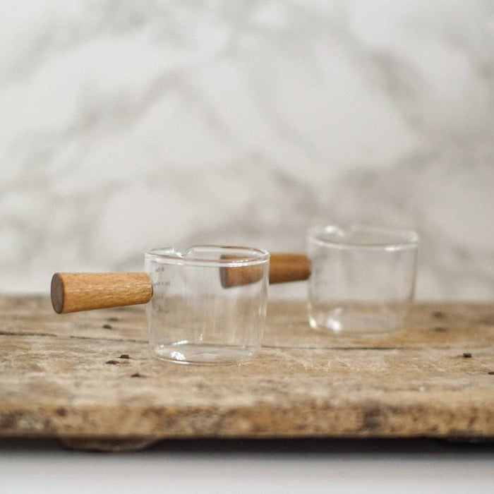 Wooden Handled Glass Server