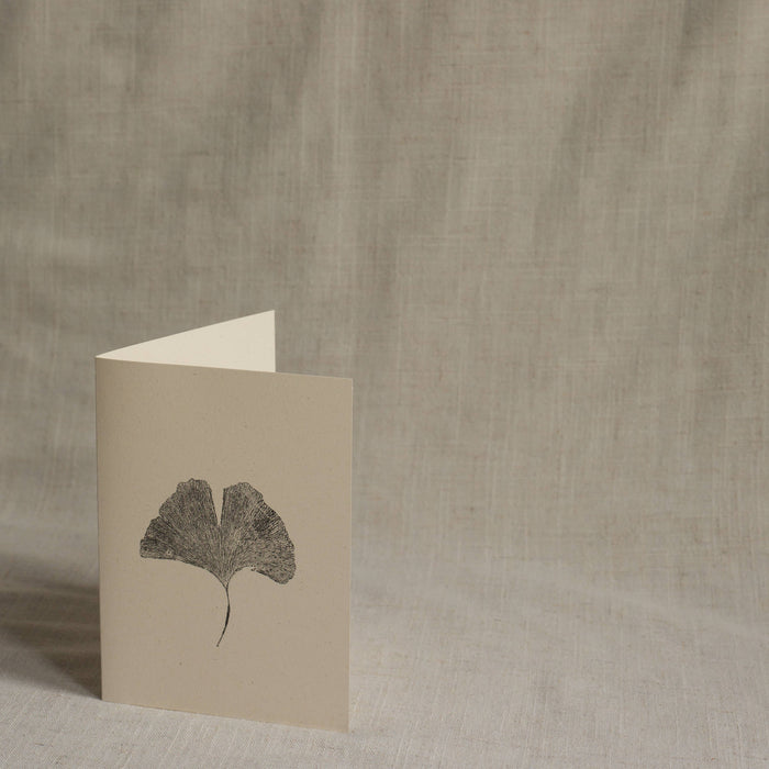 Ginkgo Leaf Greeting Card A6 Recycled Card 