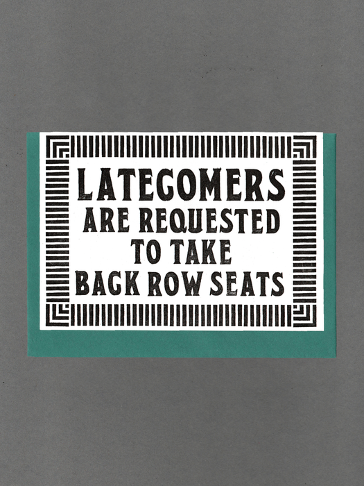 Latecomers Card